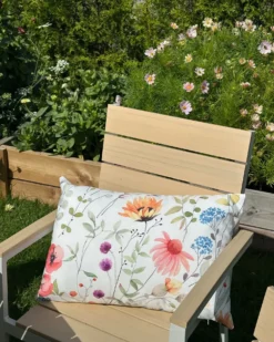 Sæt af 2 havehynder MONESI Blomstermønster 40 x 60 cm Multifarvet