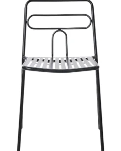 Sæt af 2 havestole AGEROLA Metal Sort
