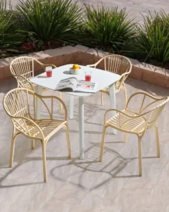 Sæt af 4 havestole ANDORA Beige