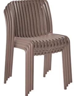 Sæt af 4 havestole ARICCIA Brun