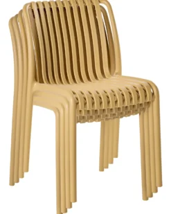 Sæt af 4 havestole ARICCIA Sennepsgul