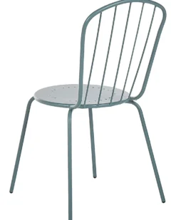 Sæt af 4 havestole CALVI Metal Himmelblå
