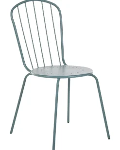 Sæt af 4 havestole CALVI Metal Himmelblå