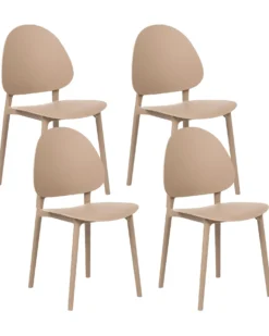 Sæt af 4 havestole CEARA Beige