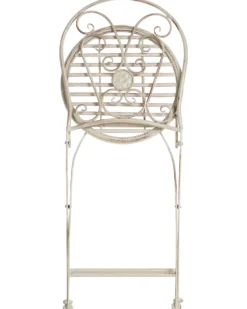 Sæt af 2 havestole COGGIA Foldbar Metal Lys Beige