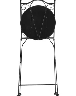 Sæt af 2 havestole COMISO Foldbar Metal Sort/hvid
