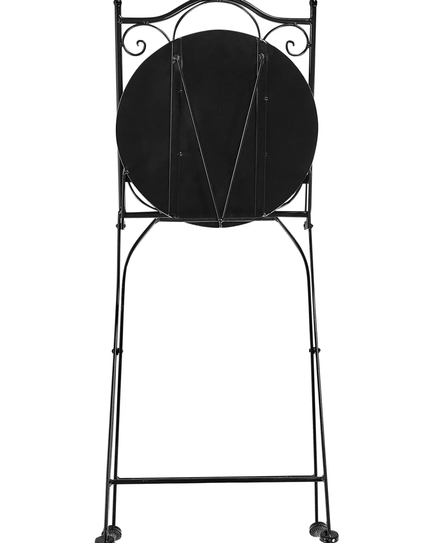 Sæt af 2 havestole COMISO Foldbar Metal Sort/hvid