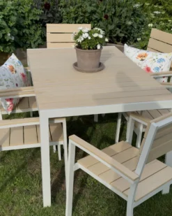 Sæt af 6 havestole COMO Beige