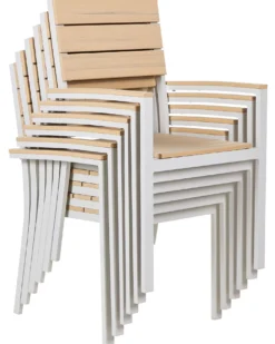 Sæt af 6 havestole COMO Beige
