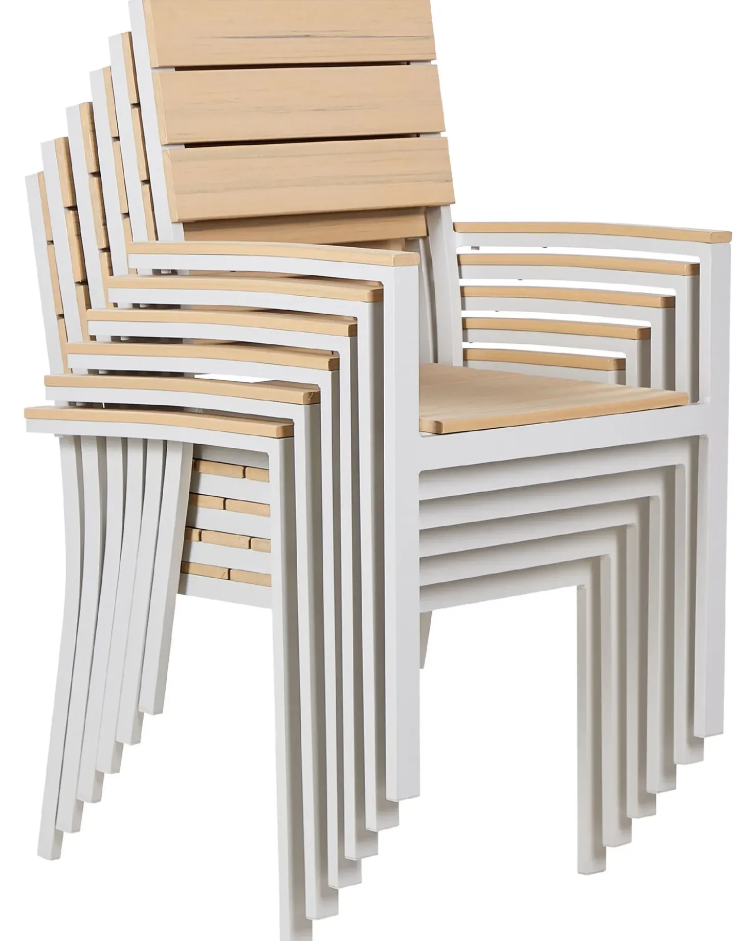 Sæt af 6 havestole COMO Beige