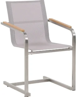 Sæt af 2 havestole COSOLETO Rustfrit stål Beige