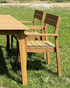 Sæt af 2 havestole FORNELLI Akacietræ Brun