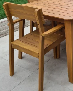 Sæt af 2 havestole FORNELLI Akacietræ Brun