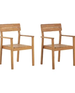 Sæt af 2 havestole FORNELLI Akacietræ Brun