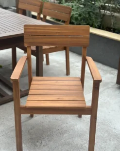 Sæt af 6 havestole FORNELLI Akacietræ Brun