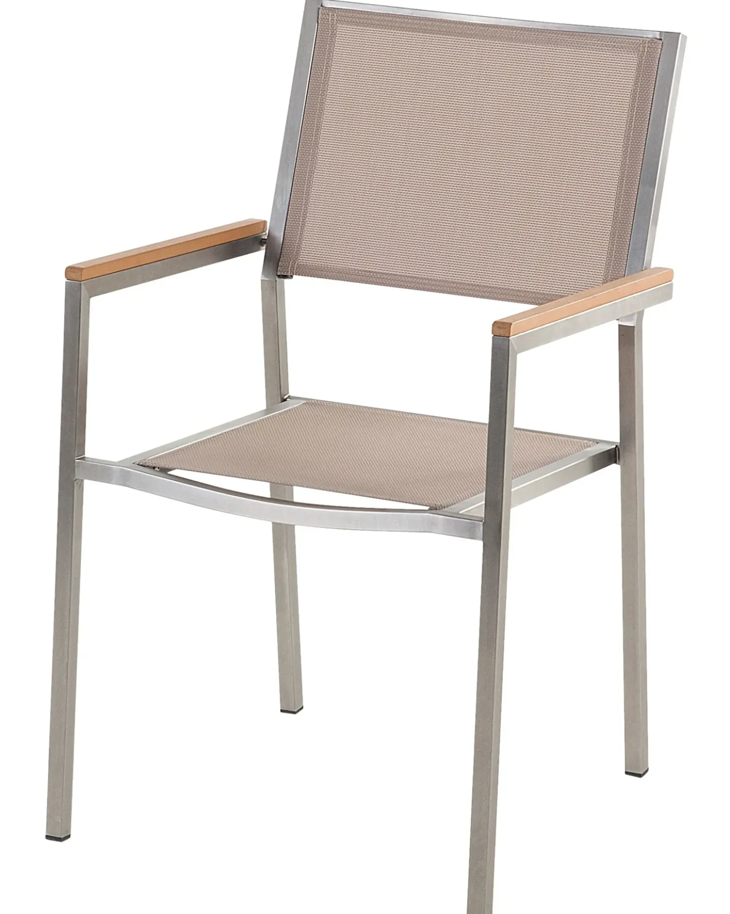 Sæt af 6 havestole GROSSETO Rustfrit stål Beige