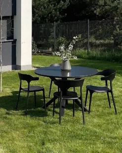 Sæt af 4 havestole GUBBIO Sort