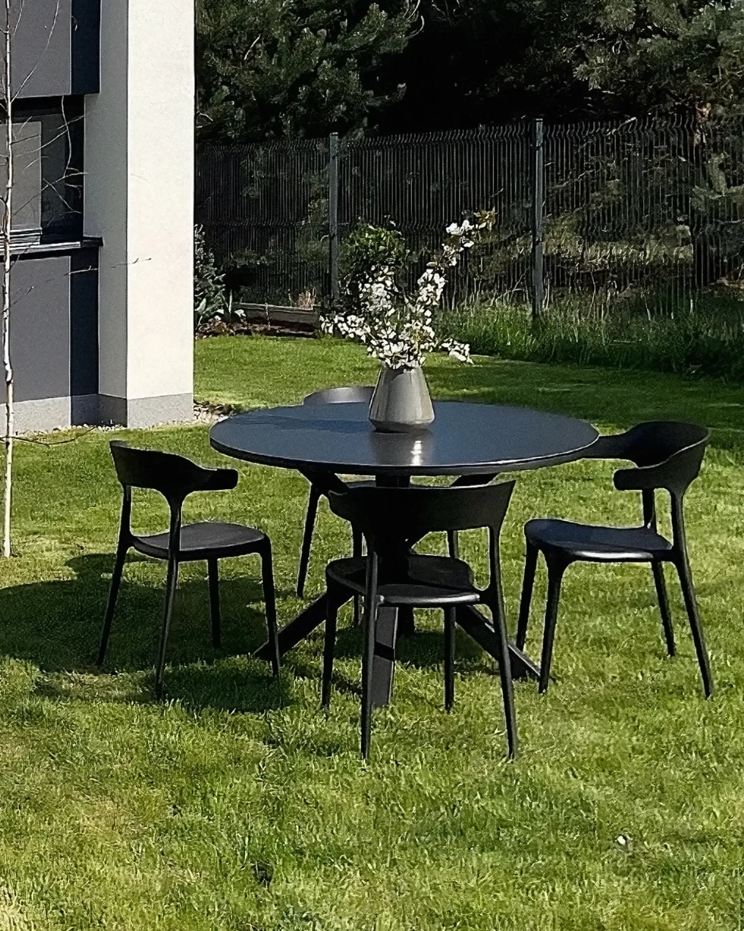 Sæt af 4 havestole GUBBIO Sort