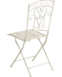 Sæt af 2 havestole JUINA Foldbar Metal Lys Beige