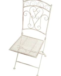Sæt af 2 havestole JUINA Foldbar Metal Lys Beige