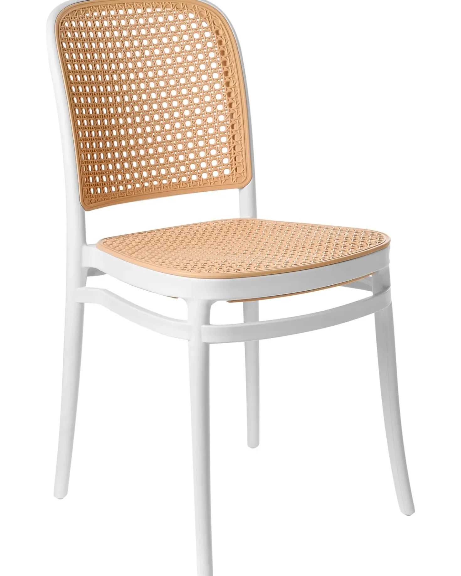 Sæt af 4 havestole PLOSE Hvid/beige