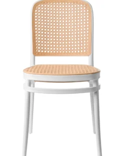 Sæt af 4 havestole PLOSE Hvid/beige