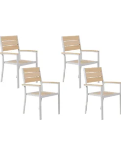 Sæt af 4 havestole PRATO Beige