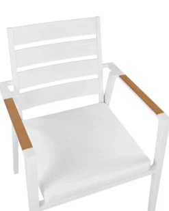 Sæt af 6 havestole TAVIANO Metal Hvid