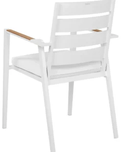 Sæt af 6 havestole TAVIANO Metal Hvid