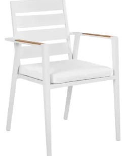 Sæt af 6 havestole TAVIANO Metal Hvid