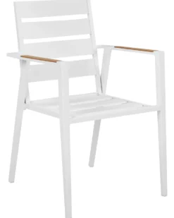 Sæt af 6 havestole TAVIANO Metal Hvid