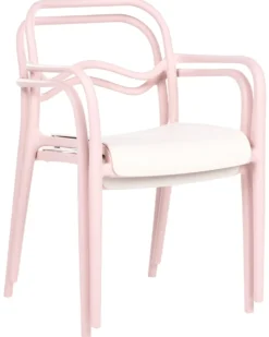 Sæt af 2 havestole THASOS Syntetisk materiale Pastellrosa