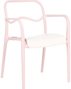 Sæt af 2 havestole THASOS Syntetisk materiale Pastellrosa