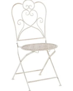 Sæt af 2 havestole TRIESTE Foldbar Metal Lys Beige