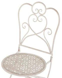 Sæt af 2 havestole TRIESTE Foldbar Metal Lys Beige