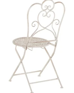 Sæt af 2 havestole TRIESTE Foldbar Metal Lys Beige