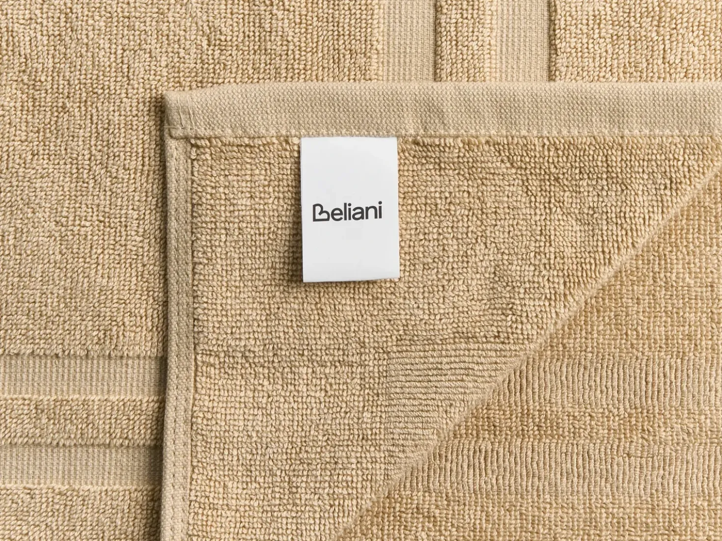 Sæt af 11 håndklæder ATAI Bomuld Sand Beige