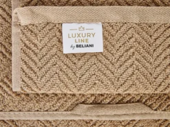 Sæt af 9 håndklæder MITIARO Bomuldsfrotté Sand Beige