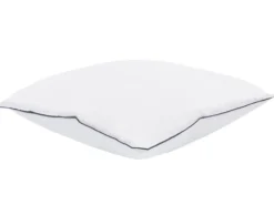Sæt af 2 hovedpuder PELISTER Høj Microfiber 80 x 80 cm Hvid