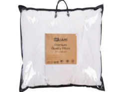 Sæt af 2 hovedpuder PELISTER Lav Microfiber 80 x 80 cm Hvid