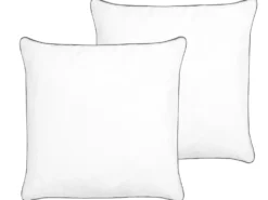 Sæt af 2 hovedpuder PELISTER Lav Microfiber 80 x 80 cm Hvid