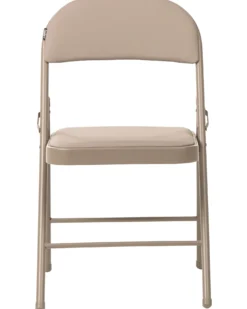 Sæt af 4 klapstole SHASTA Metal Beige