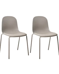 Sæt af 2 konferencestole DORR Brungrå
