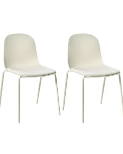 Sæt af 2 konferencestole DORR Lys Beige