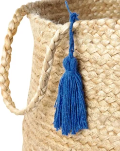 Sæt af 2 kurve GAJAR Jute Navy Blå