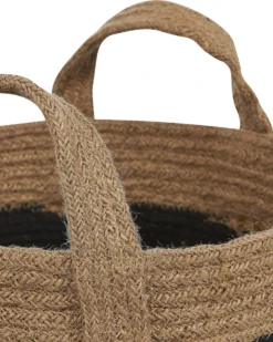 Sæt af 2 kurve GEREDE Jute Naturlig