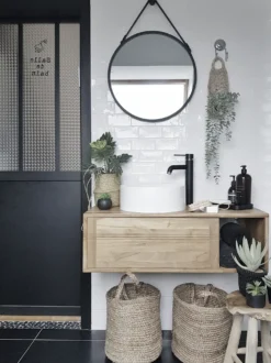 Sæt af 2 kurve KAELLA Jute Sand Beige