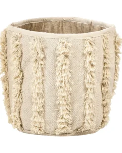Sæt af 2 kurve KAKKI Bomuld Beige