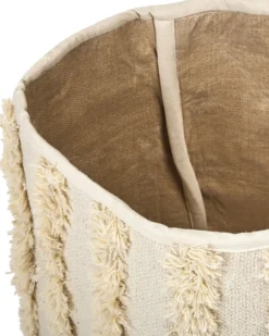 Sæt af 2 kurve KAKKI Bomuld Beige