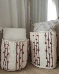 Sæt af 2 kurve KHEL Bomuld Beige